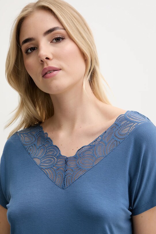 Îmbrăcăminte Chantelle tricou de pijama FNAKJ5 albastru