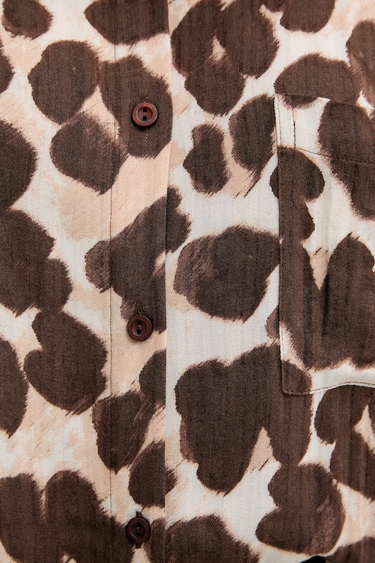 Πουκάμισο πιτζάμας Chantelle καφέ FNAGJ5