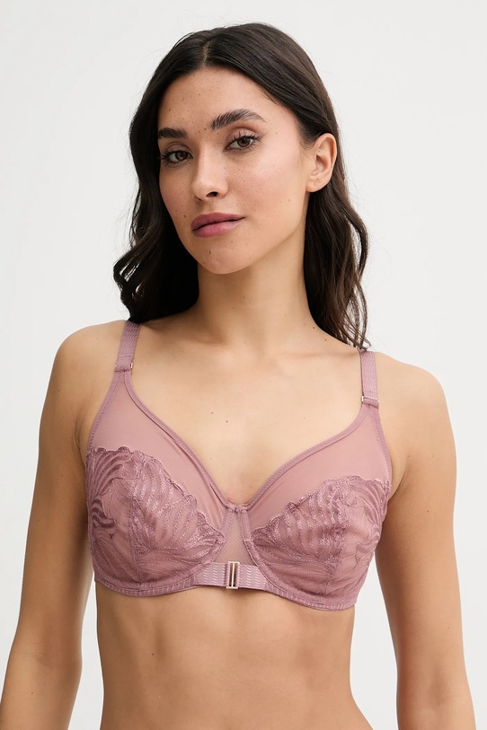 Chantelle biustonosz koronka fioletowy C15YMU