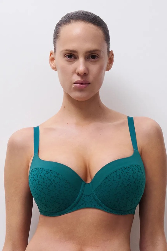 Chantelle biustonosz koronka turkusowy C13F90
