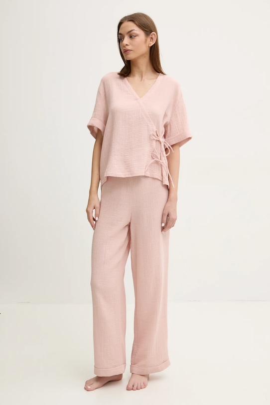 Chantelle pantaloni pijama bumbac C18OE0 roz SS25