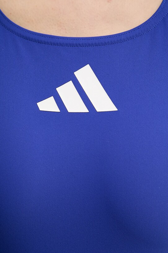 adidas Performance costum de baie dintr-o bucată 3 Bar Logo albastru JE1918