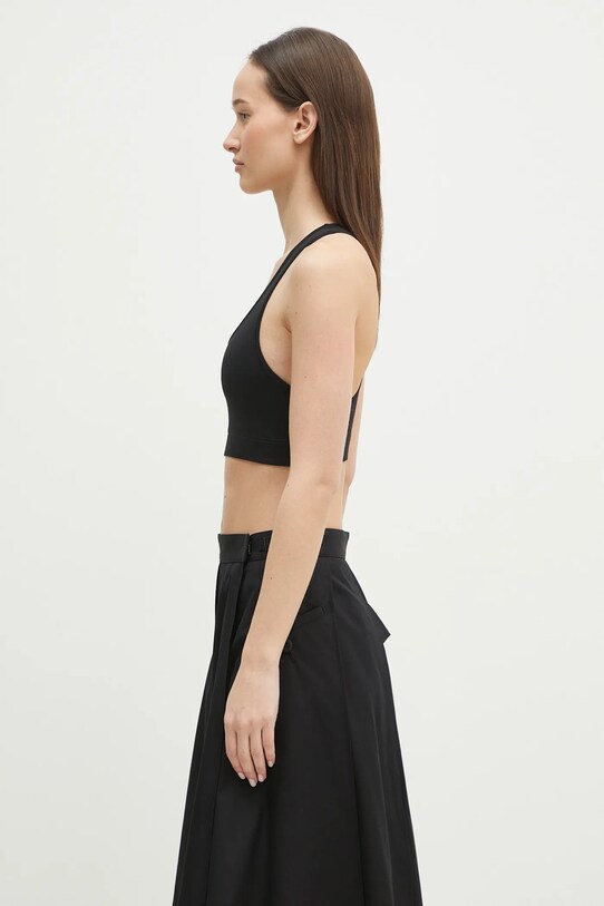 VETEMENTS biustonosz sportowy Oval Logo WA66TO210B czarny SS25