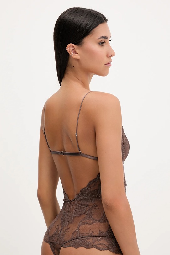 Боди Patrizia Pepe 2I0143.A602 коричневый SS25