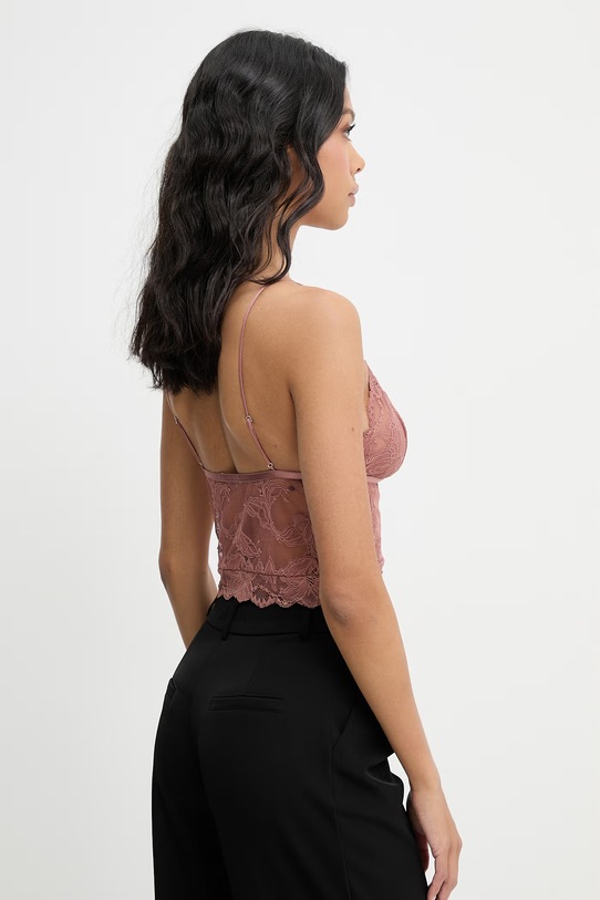 Patrizia Pepe biustonosz koronkowy 2I0144.A602 różowy SS26