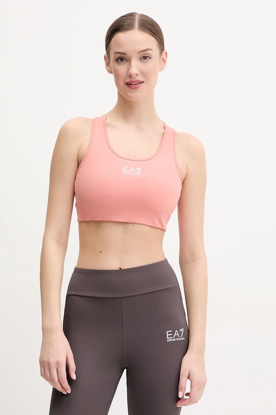 EA7 Emporio Armani sutien sport moale portocaliu AF12625.7W000231