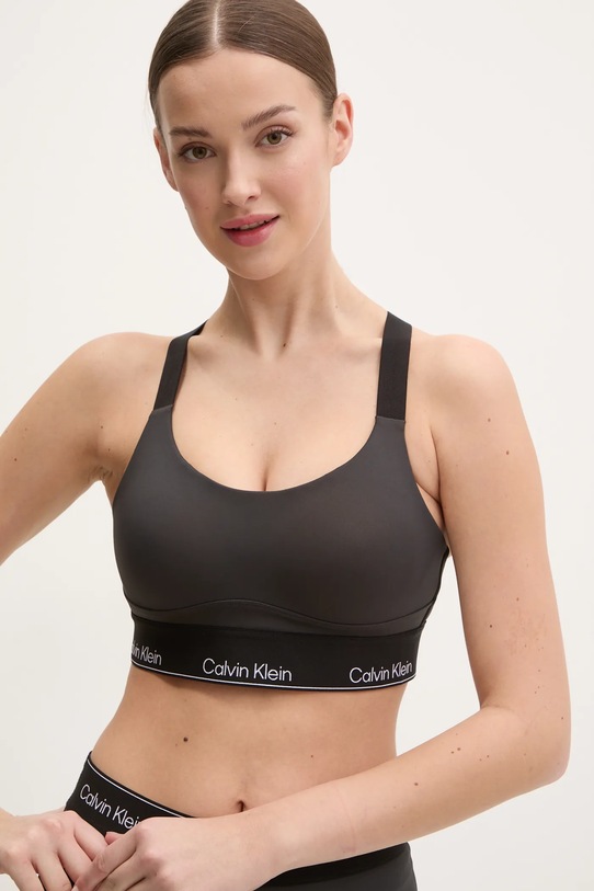 Спортен сутиен Calvin Klein Performance без банели черен LVGWS5K137