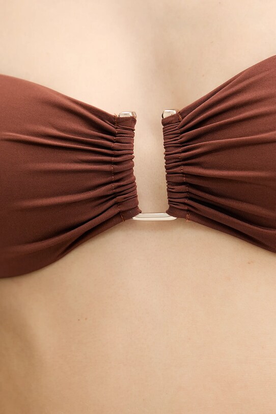 Max Mara Beachwear biustonosz kąpielowy 2516821199600 brązowy