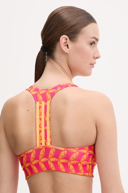 Odzież adidas Performance biustonosz sportowy x Farm Rio JD6309 pomarańczowy