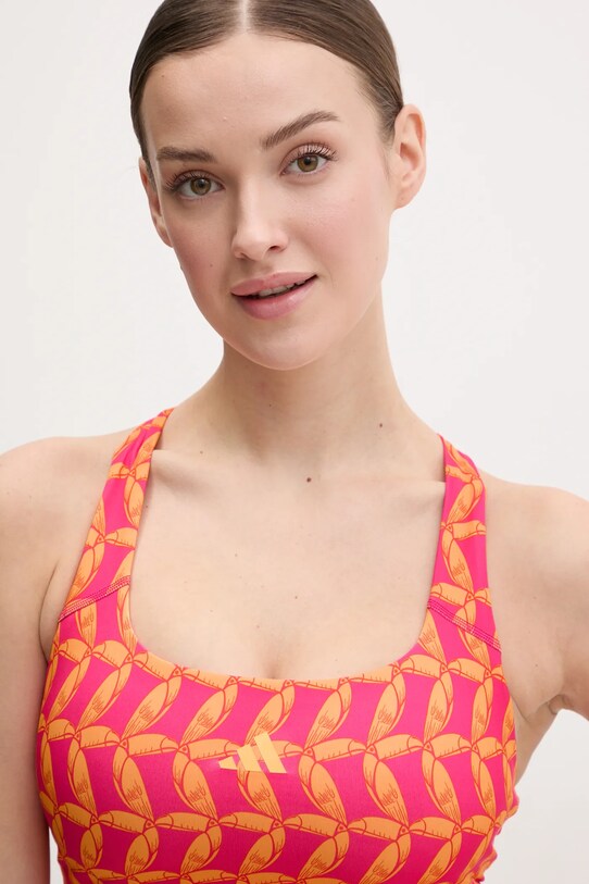 adidas Performance biustonosz sportowy x Farm Rio pomarańczowy JD6309