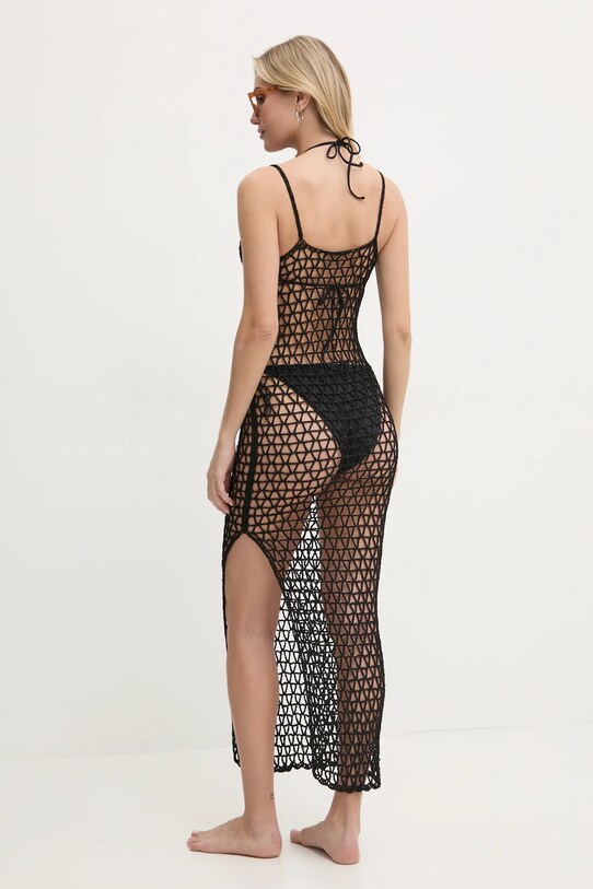 Oblečenie Hodvábne plážové šaty PARAMIDONNA CR25GBLK čierna