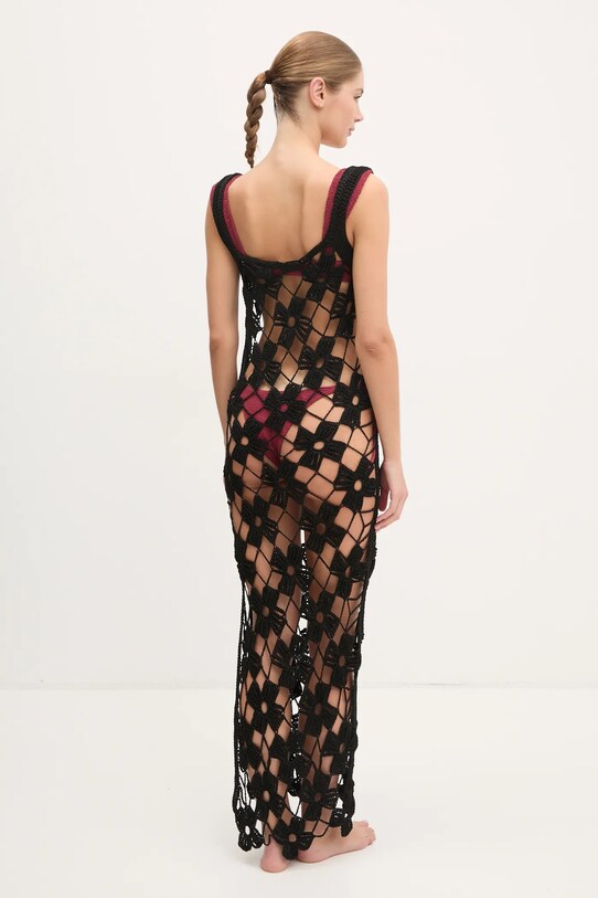 Îmbrăcăminte PARAMIDONNA rochie de plajă din mătase CR25MB negru