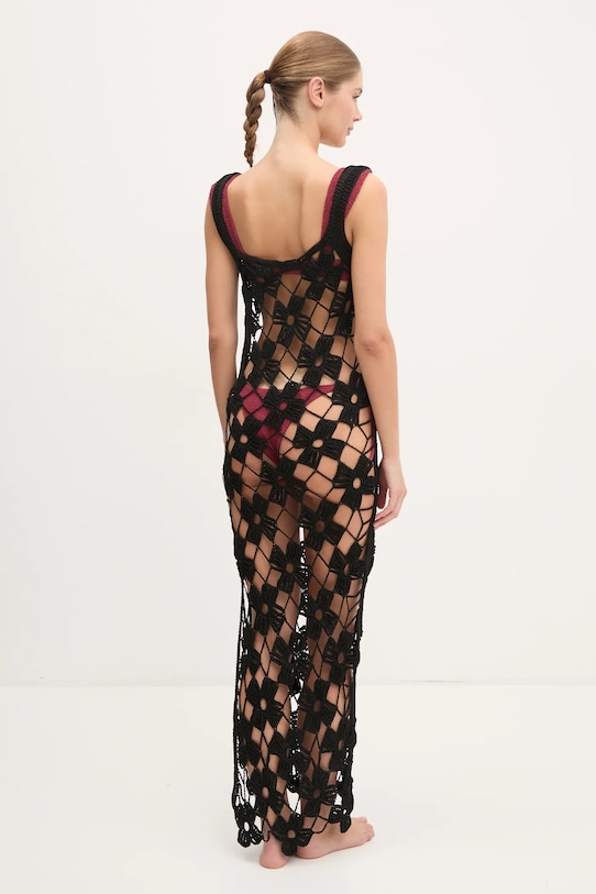 Îmbrăcăminte PARAMIDONNA rochie de plajă din mătase CR25MB negru