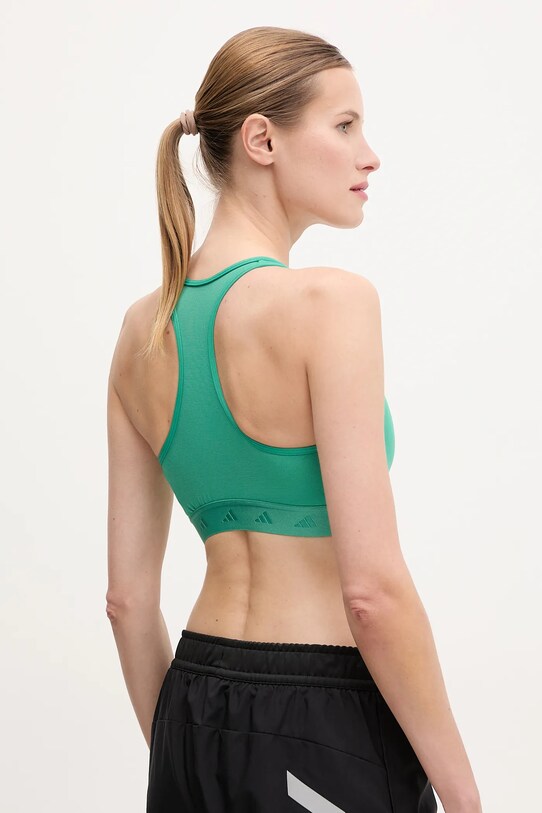 Одежда Спортивный бюстгальтер adidas Performance Powerreact Hyperglam JD0388 зелёный