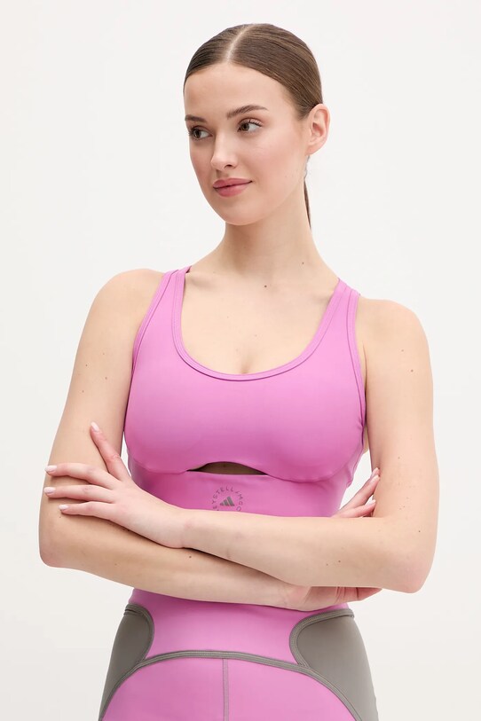 adidas by Stella McCartney sutien sport TrueStrenght usor rigidizat violet JJ1639