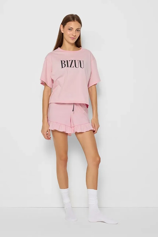 Bizuu pantaloni scurți de pijama din bumbac LIMA PIZAMA.DOL.LIMA.ROZOWY.