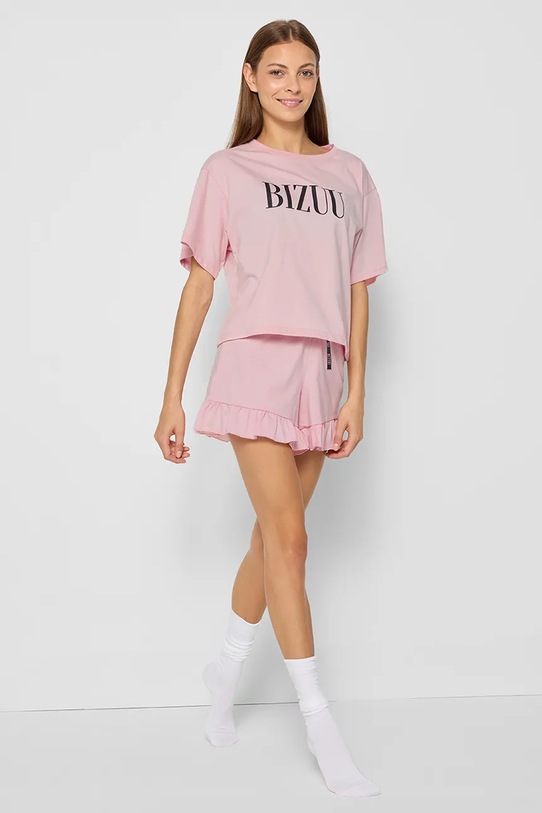 Bizuu pantaloni scurți de pijama din bumbac LIMA PIZAMA.DOL.LIMA.ROZOWY.