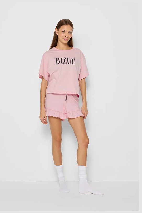 Bizuu tricou de pijama din bumbac ALEX roz PIZAMA.GORA.ALEX.ROZOWY