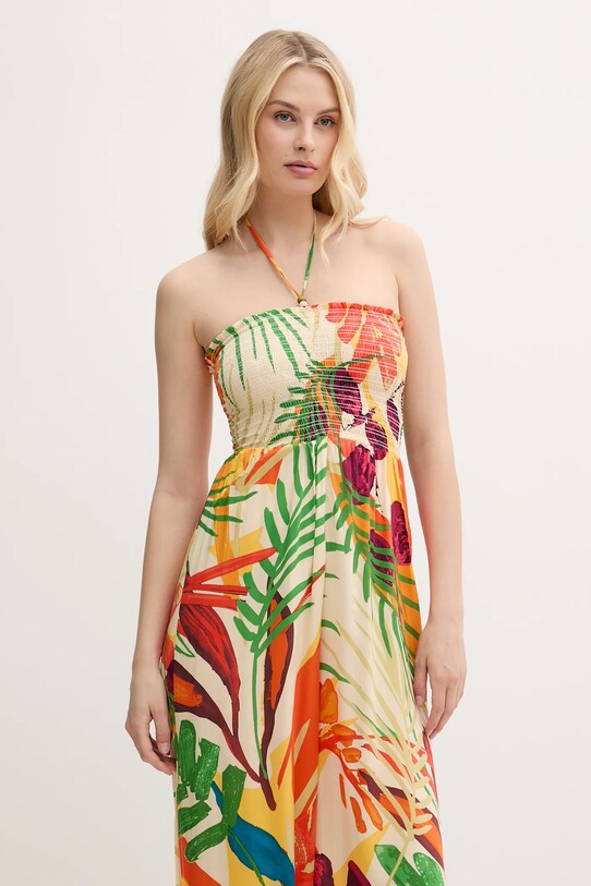 Desigual combinezon plajă BAHAMAS JAMPSUIT 25SWMW03 bej SS25