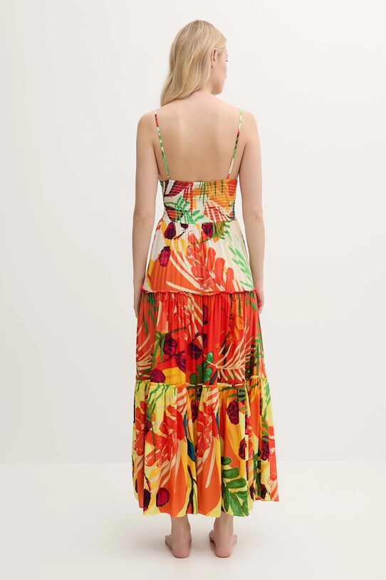 Desigual sukienka plażowa BAHAMAS PATCH 25SWMW07 beżowy SS25