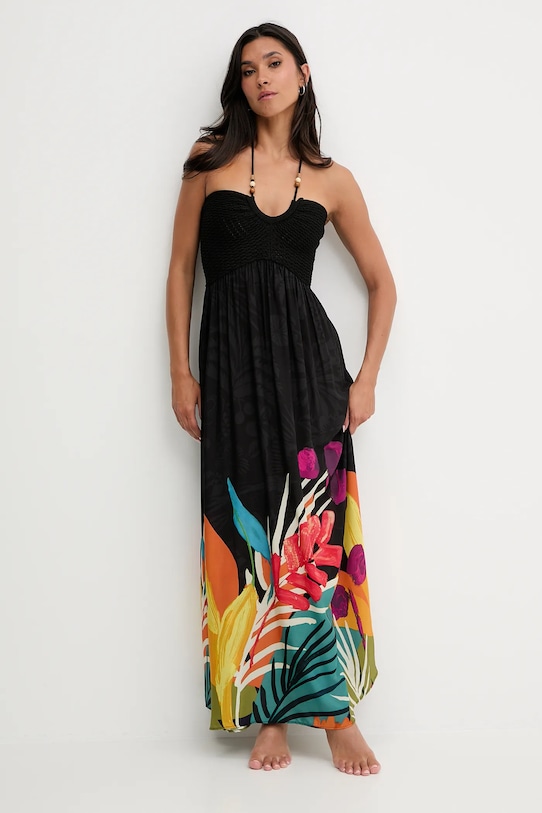 Desigual rochie de plajă BELICE DRESS 25SWMW08 negru SS25