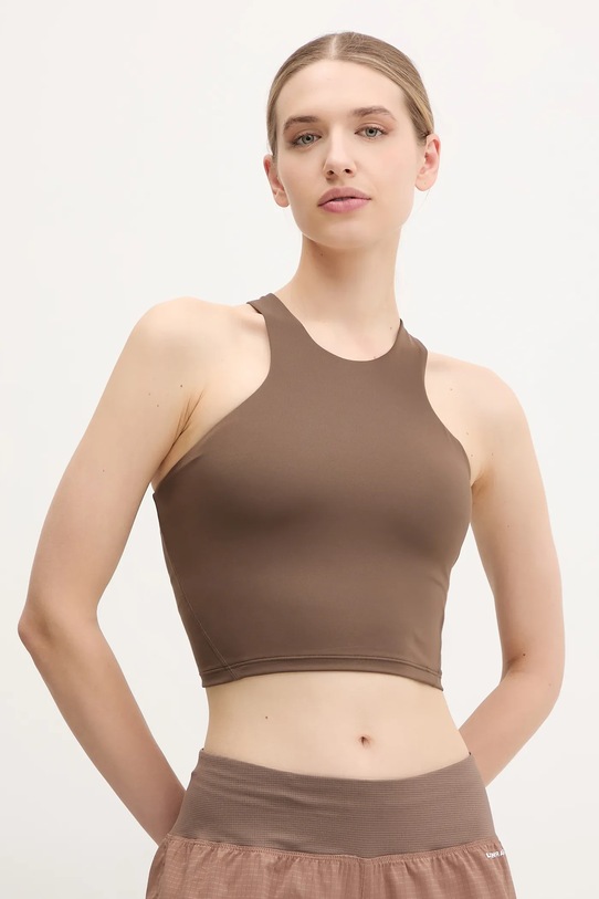 The North Face biustonosz sportowy Refina bez fiszbinów brązowy NF0A896A1OI1