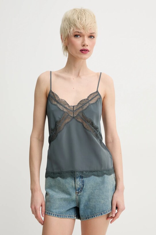 ZADIG&VOLTAIRE bluzka jedwabna regular szary WWCR01258.310
