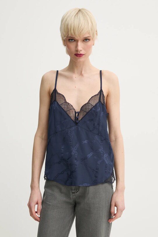 ZADIG&VOLTAIRE bluzka jedwabna regular granatowy WWCR01267.404