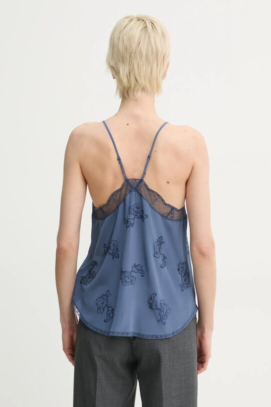Îmbrăcăminte ZADIG&VOLTAIRE bluză de matase WWCR01291.424 albastru