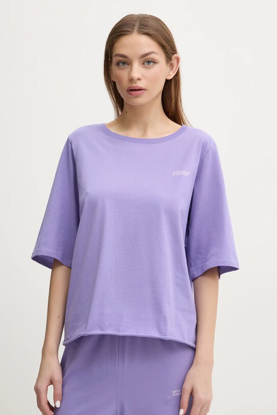 Ρούχα Βαμβακερές πιτζάμες United Colors of Benetton 35VB3P03P μωβ