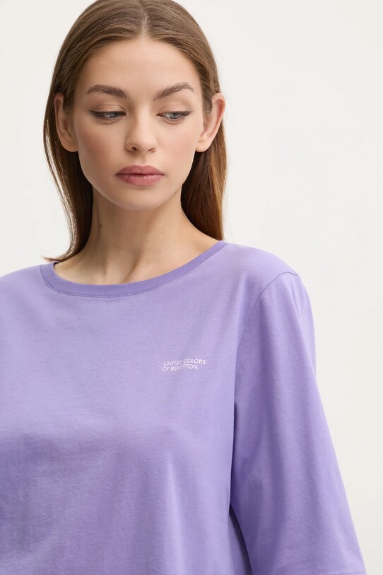 Βαμβακερές πιτζάμες United Colors of Benetton 35VB3P03P μωβ
