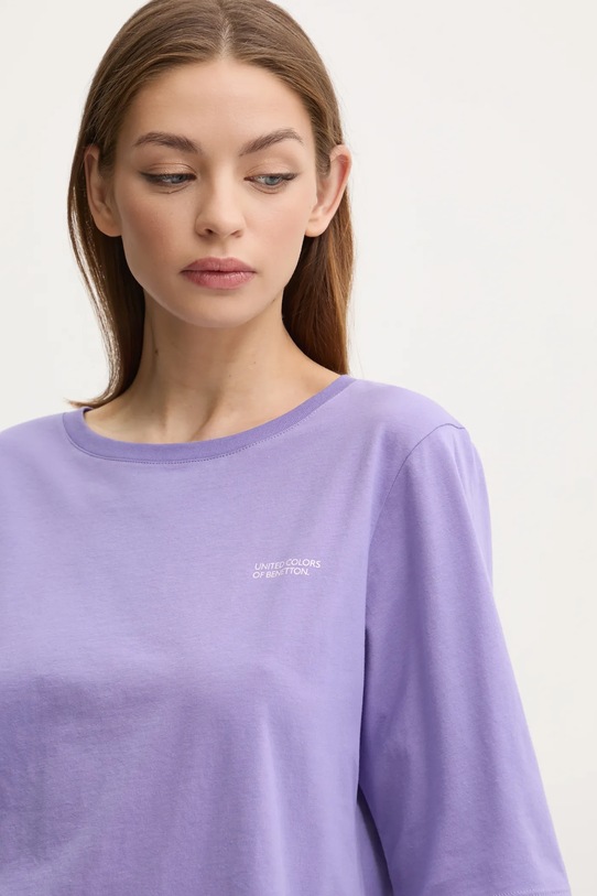 United Colors of Benetton set de pijama de bumbac 35VB3P03P violet