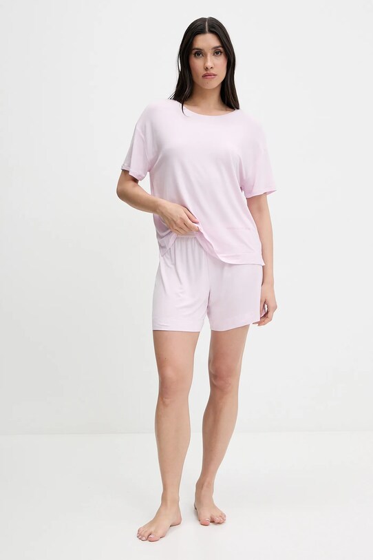 Μπλουζάκι πιτζάμας United Colors of Benetton 36MX3M07A ροζ SS25