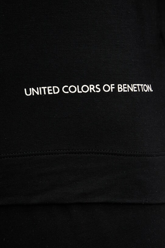 Μακρυμάνικη μπλούζα πιτζάμας United Colors of Benetton 36MX3M07B μαύρο