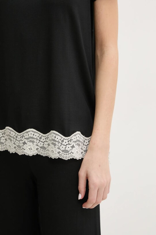 United Colors of Benetton tricou de pijama negru 3Z123M314