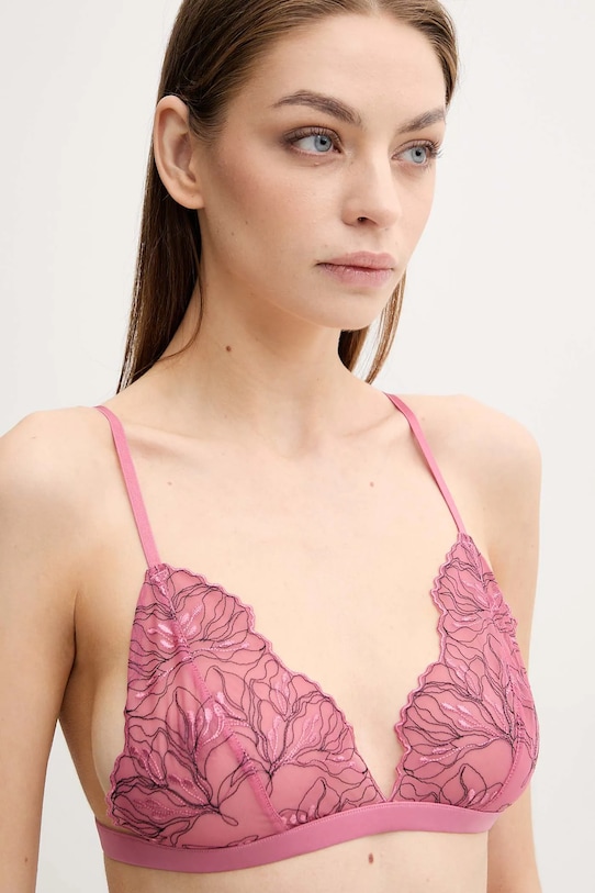 Бюстгальтер Samsoe Samsoe SAAUDREY мереживо рожевий F25100129