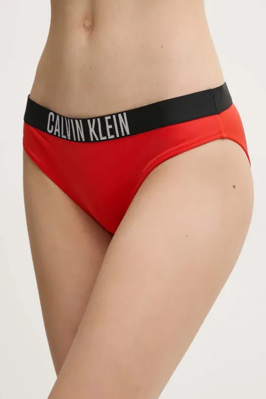 Calvin Klein figi kąpielowe dół czerwony KW0KW02856