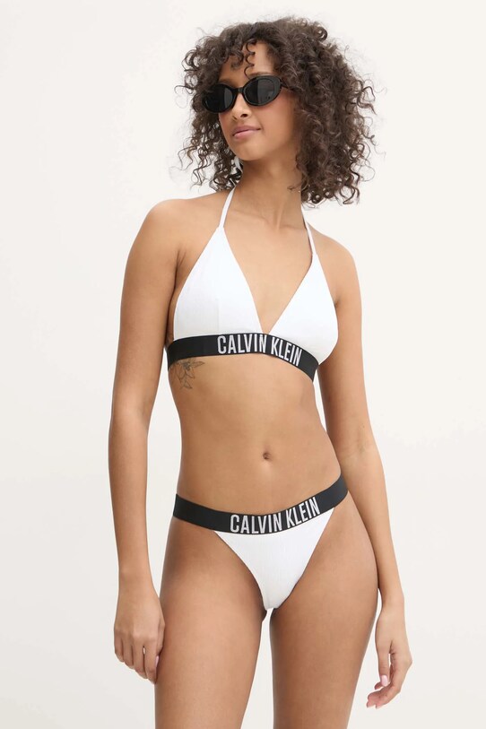 Calvin Klein biustonosz kąpielowy KW0KW02750 biały SS25