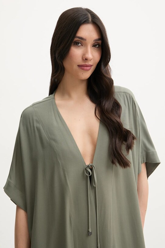 Calvin Klein narzutka plażowa zielony KW0KW02822