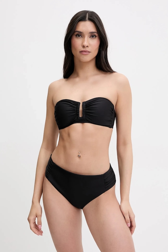 Μαγιό δύο τεμαχίων Dkny με μεταλλικές μπανέλες μαύρο DIESS106