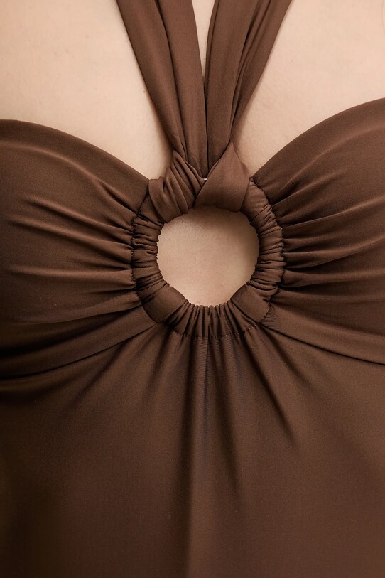 Dkny costum de baie DIEMS732 maro