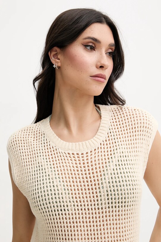 Tommy Hilfiger sukienka plażowa beżowy UW0UW05870