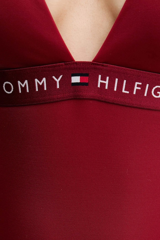 Jednodílné plavky Tommy Hilfiger burgundské UW0UW05850