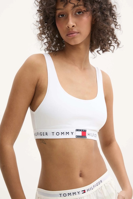 Podprsenka Tommy Hilfiger bez kostíc biela UW0UW05713