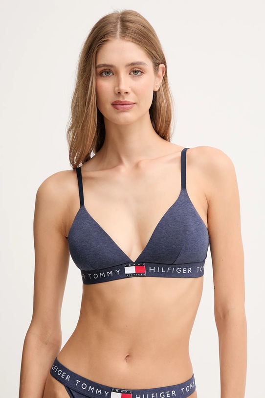 Tommy Hilfiger biustonosz dzianina granatowy UW0UW06040