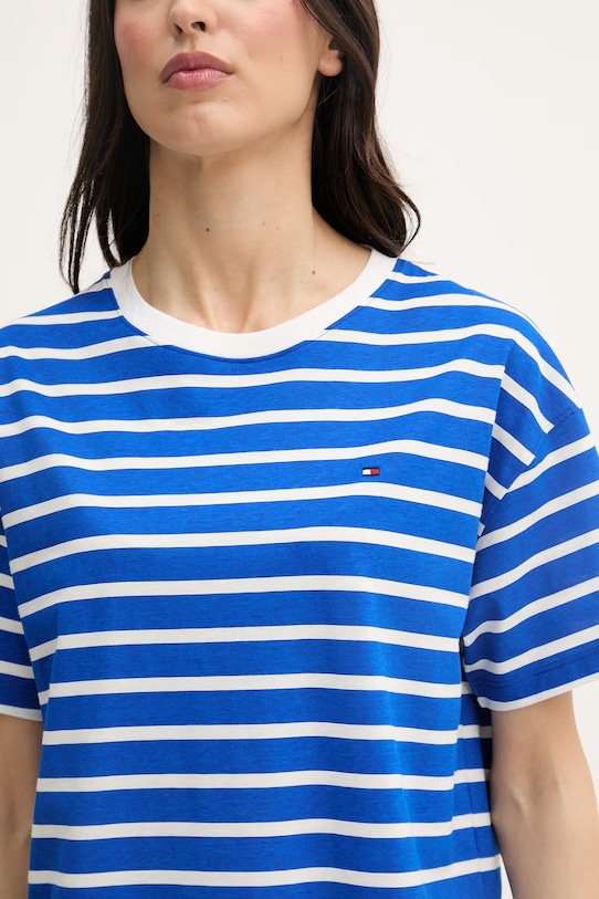 Tommy Hilfiger šaty bavlnené UW0UW05937 modrá