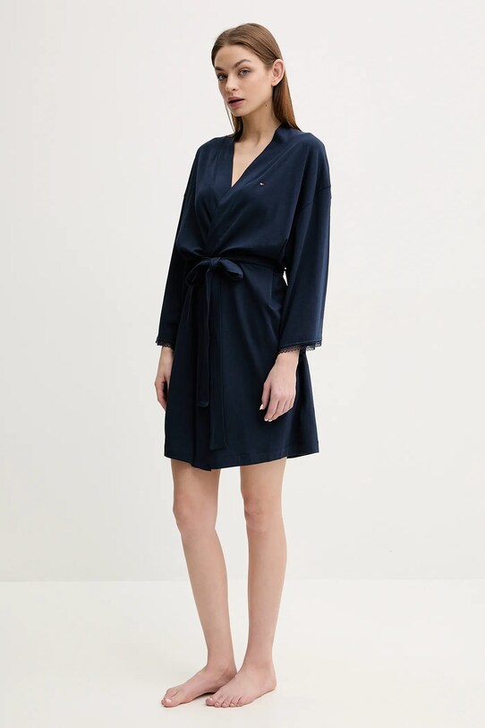 Tommy Hilfiger szlafrok UW0UW05781 granatowy SS25