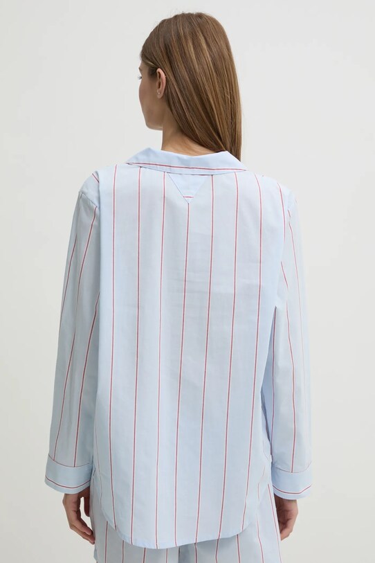 Одежда Хлопковая пижамная рубашка Tommy Hilfiger UW0UW05764 голубой