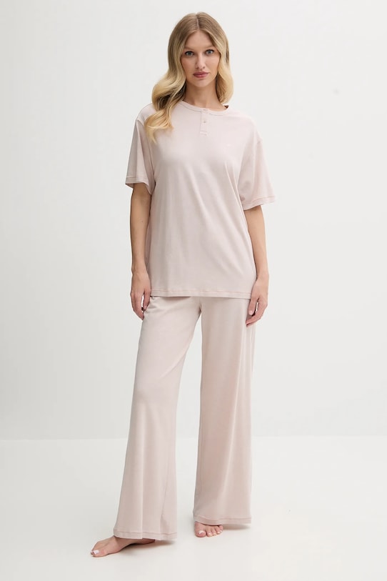 Піжамна футболка Tommy Hilfiger UW0UW05778 бежевий SS25