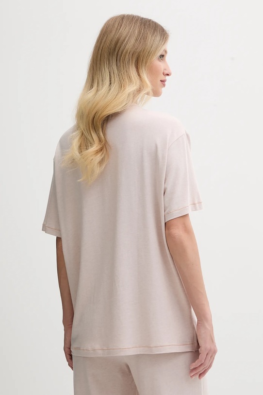 Одяг Піжамна футболка Tommy Hilfiger UW0UW05778 бежевий